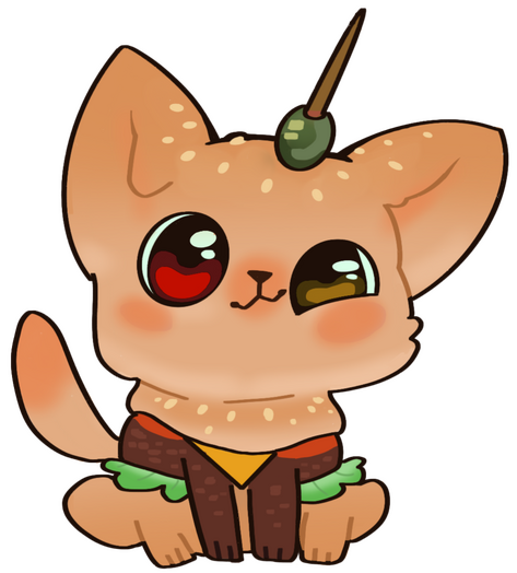 Cheeseburger cat